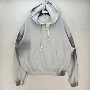 MNML MEN'S MEDIUM WHITE PAINTED RHINESTONE PULLOVER HOODIE NWT